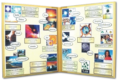 Sample of a completed Vision Book